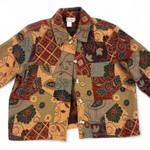 Coldwater Creek Multicolor Geometric Jacket